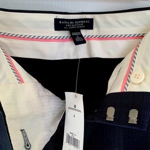Banana Republic Navy Martin Fit Pants Size 4 NWT